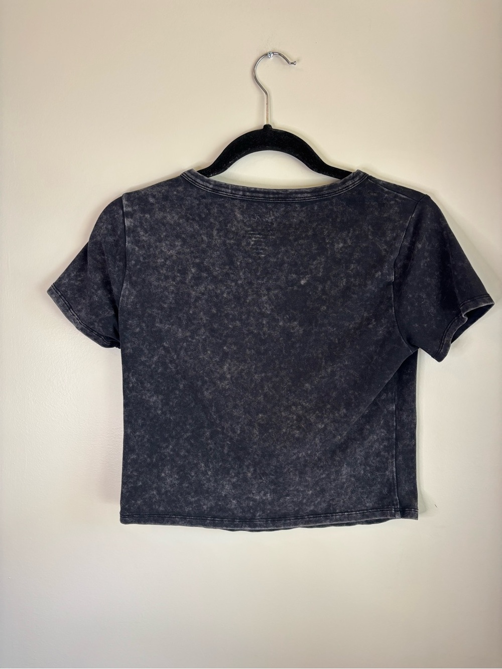 Livi Active Washed Black Short Sleeve Crop Tee